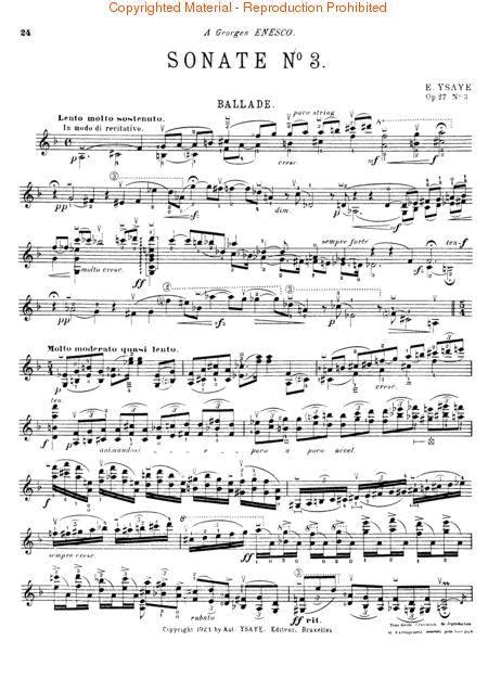 Six Sonates Pour Violon Seul, Op. 27